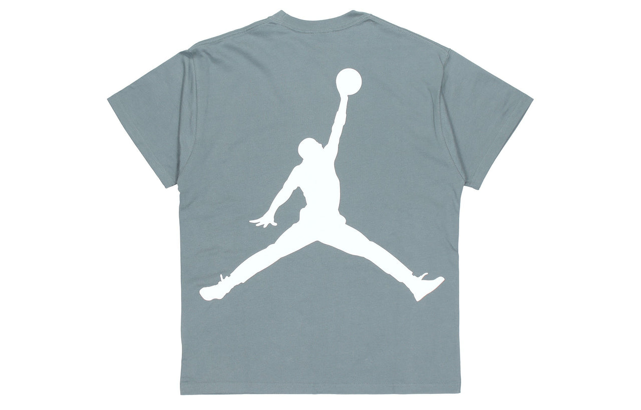 Air Jordan Large Logo Sports Round Neck Short Sleeve Green DQ4960-387