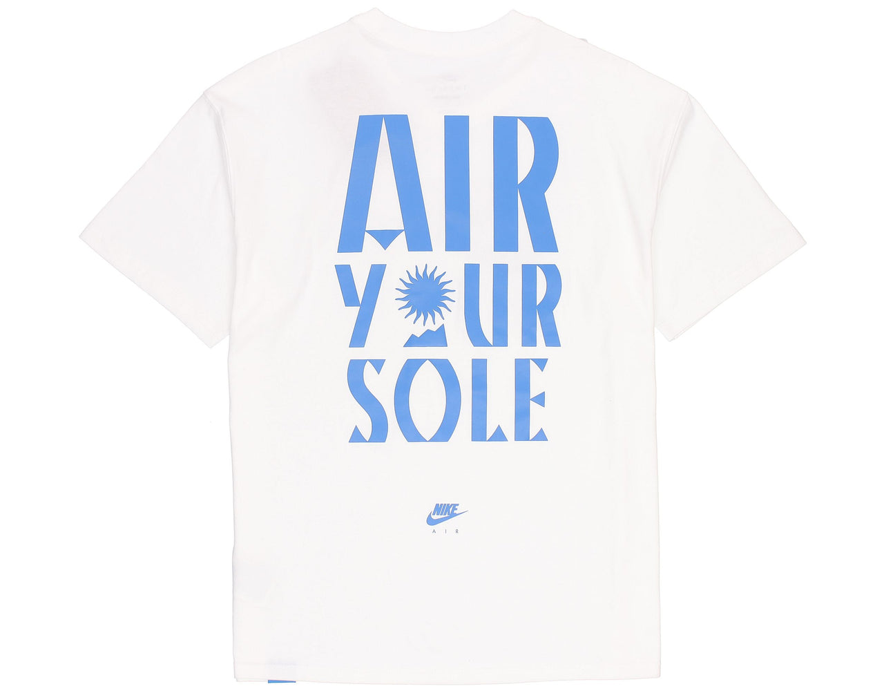 Men's Nike Alphabet Logo Printing Round Neck Cotton Casual Short Sleeve White T-Shirt DQ1017-100