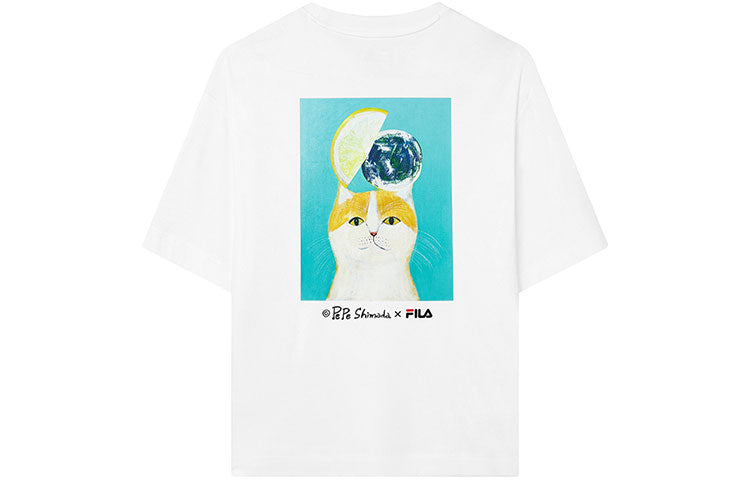 (WMNS) FILA Embroidered Logo Round Neck Sports Short Sleeve White F11W133195F-WT