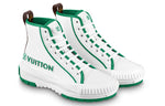 (WMNS) LOUIS VUITTON Squad Ankle Sneakers 'White Green' 1AADAP
