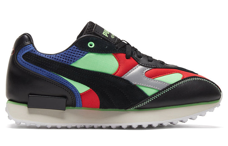 PUMA FUTURE RIDER KING TRAINERS 'Black Green Red' 374459-01