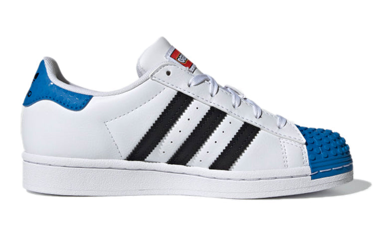 (GS) adidas LEGO x Superstar J 'White Shock Blue' H03954