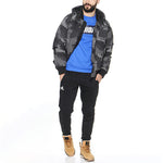 Men's adidas originals Stay Warm Windproof Camouflage Hooded Down Jacket Camouflage AB7642