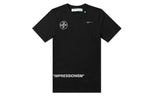 Men's Off-White Arrow Pattern Short Sleeve Loose Fit Black T-Shirt OMAA038R191850151028