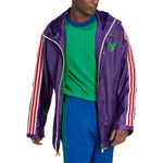 adidas originals Windbreaker Logo Printing Hooded Drawstring Sports Jacket 'Purple' IB3441