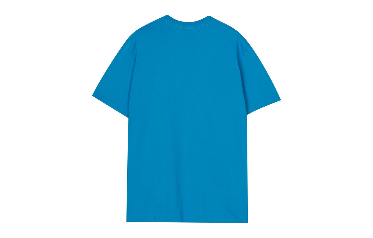 Supreme SS18 Chicken Dinner Tee Cyan Printing Short Sleeve Unisex Blue SUP-SS18-0185
