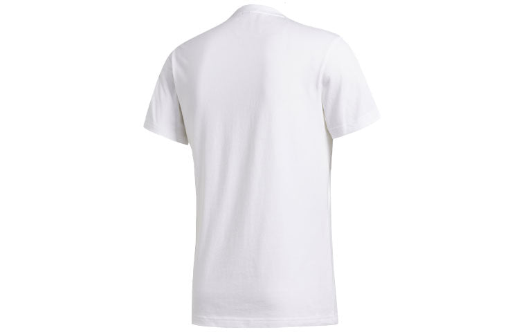 adidas M Gfx T Lng Logo Printing Sports Round Neck Short Sleeve White FT2794