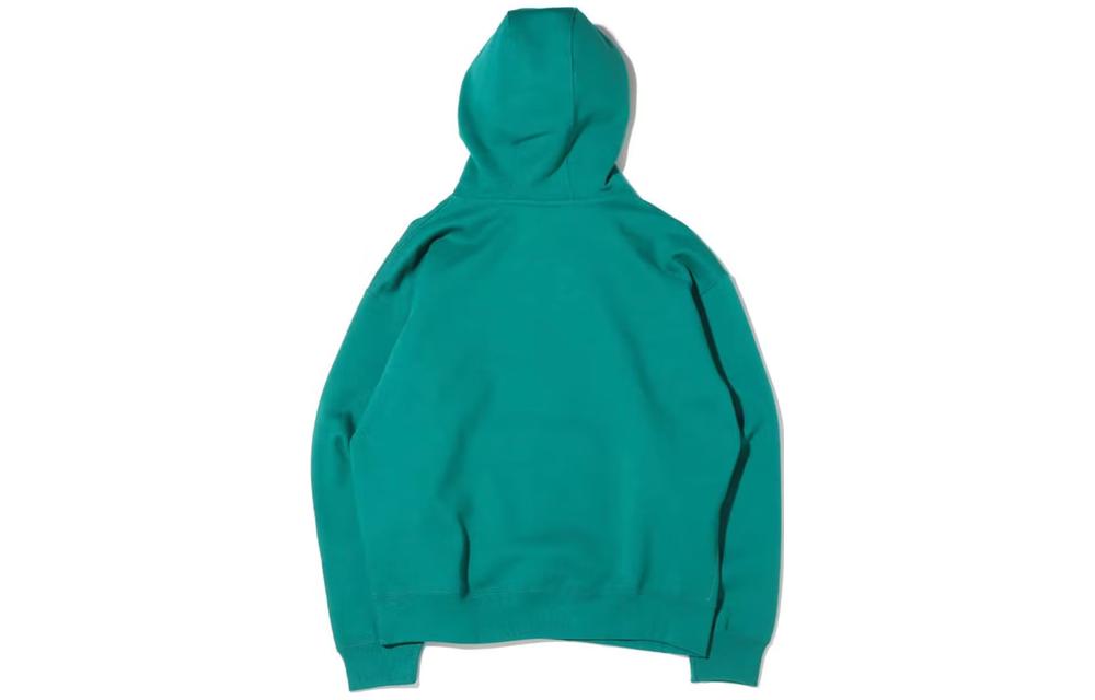 Men's Nike Logo Embroidered Solid Color Fleece Lined Casual Pullover Green DA0316-340
