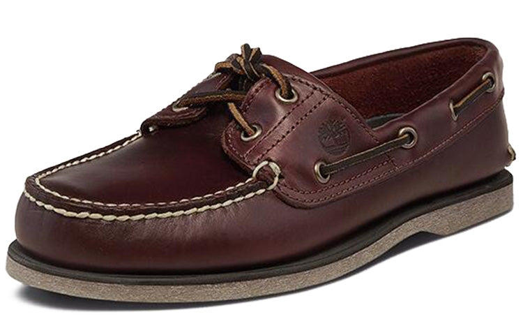 Timberland Leather Handmade Boat Shoes Brown 25077