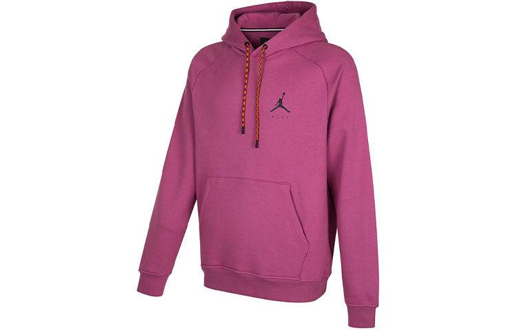 Men's Air Jordan SS22 Logo Printing Casual Sports Drawstring Fleece Lined Purple Red DJ0212-507