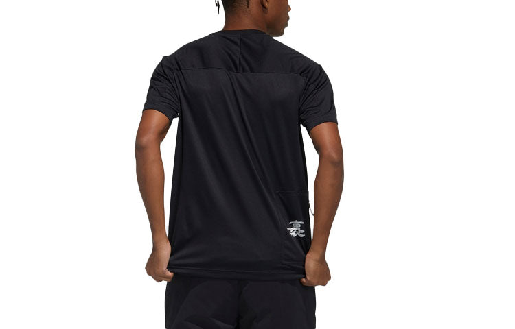 adidas Bao Pack Tee Reflective Printing Sports Short Sleeve Black GN7602