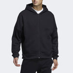 adidas Athleisure Casual Sports Breathable hooded Zipper Jacket Black GT6355