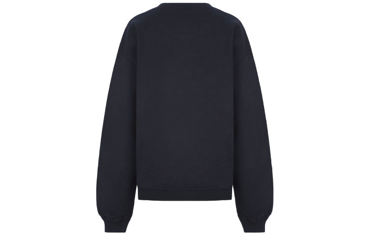 (WMNS) Balenciaga SS21 Logo Loose Swea Round-neck Long Sleeve Black 578132TEV191361