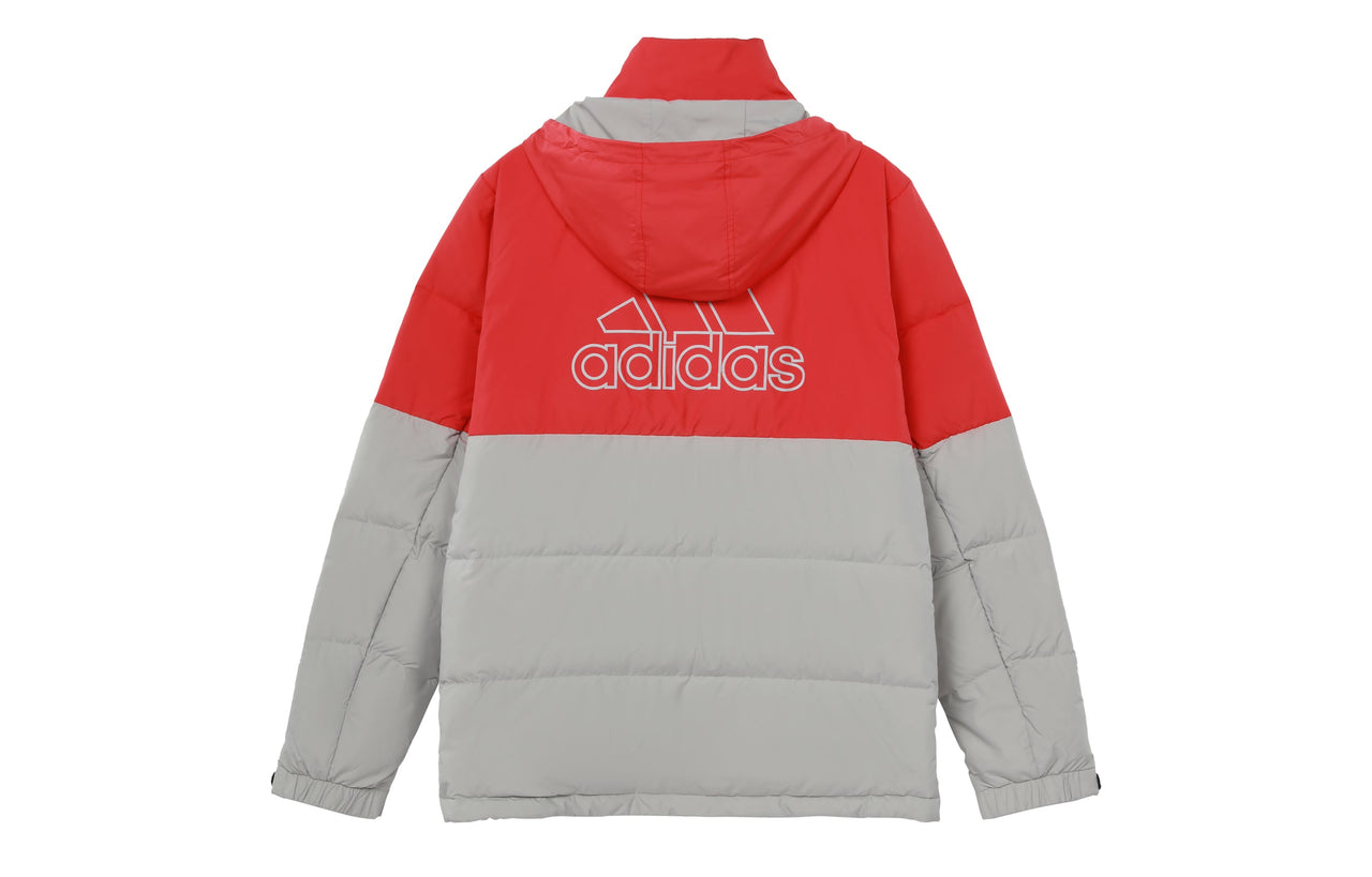 adidas Outdoor hooded Sports Down Jacket Gray GF0110