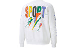 PUMA x Butter Goods Unisex Printing Round-neck Sweatshirt White 532440-02