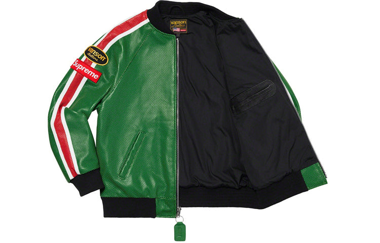 Supreme SS20 Week 1 Vanson Leathers Perforated Bomber Jacket SUP-SS20-213