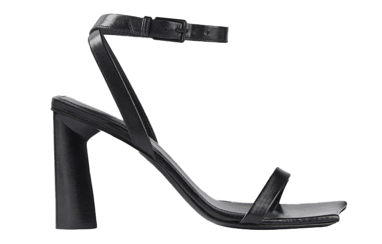 (WMNS) Balenciaga Moon Small Cowhide Straps High Heels Black Sandals 615766WA7601000
