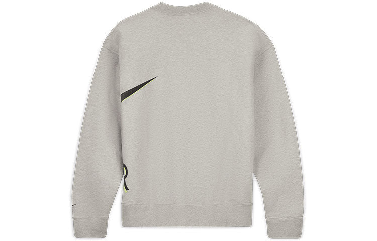 Nike Air x Kim Jones Crossover Logo Printing Fleece Round Neck US Edition Couple Style Gray DD0692-050