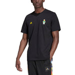 adidas Printing logo Round Neck Short Sleeve Black HG1400