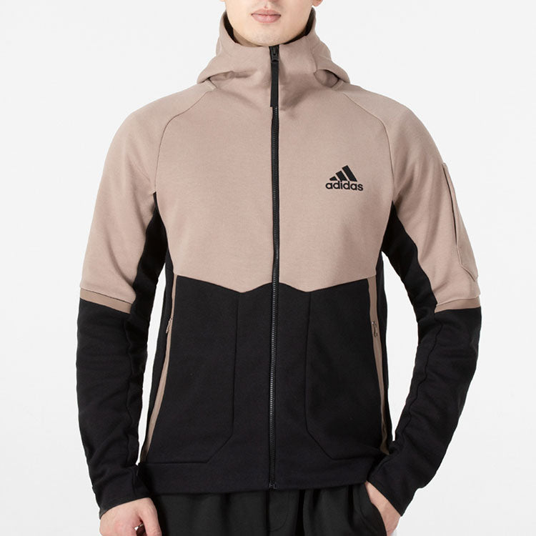 adidas Contrasting Colors Athleisure Casual Sports Hooded Jacket Colorblock HE5033
