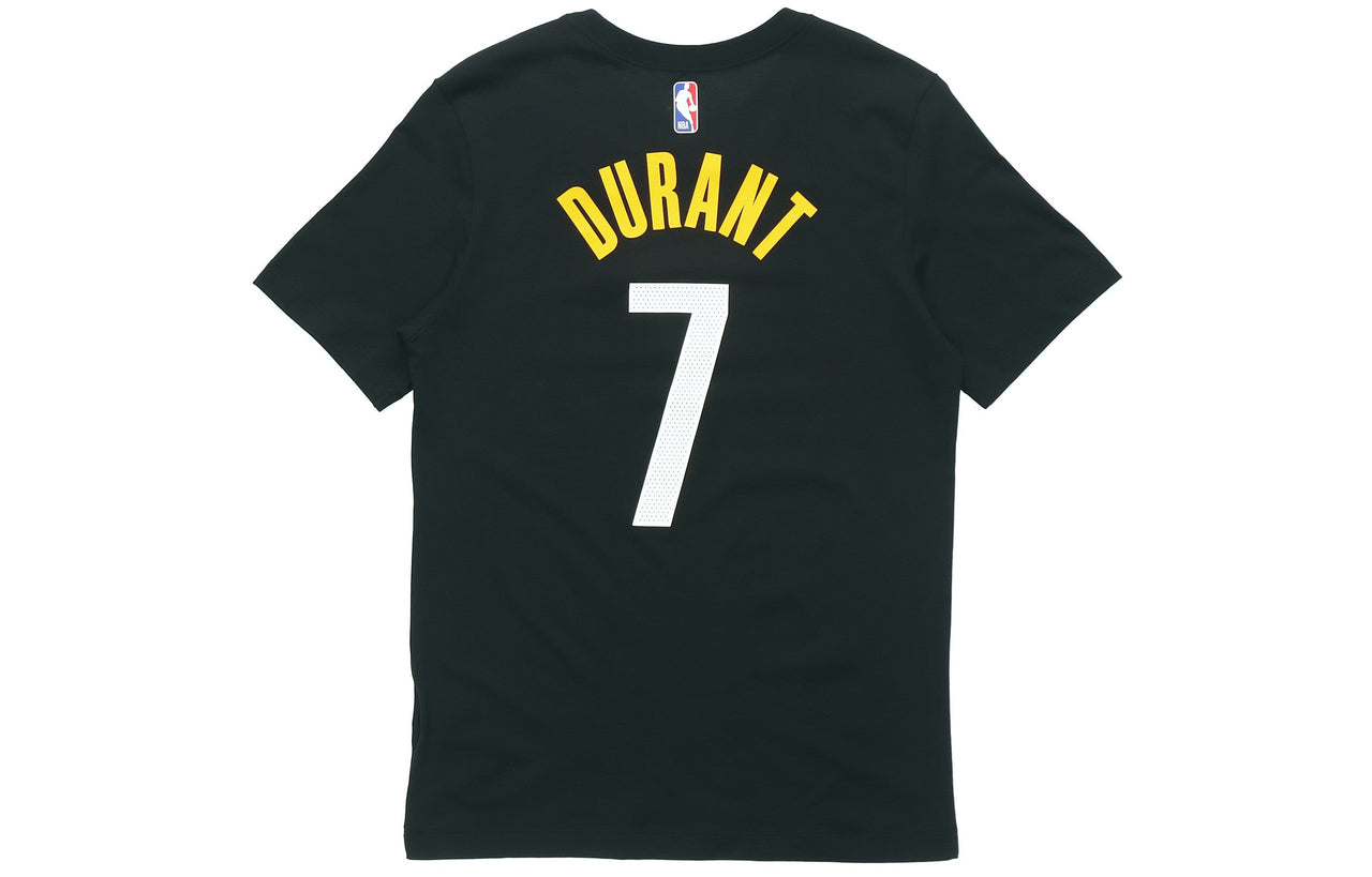 Nike NBA Brooklyn Nets Durant No. 7 Sports Basketball Breathable Running Short Sleeve Black CT9420-014