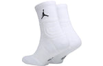 Air Jordan Ultimate Flight 2.0 Flying Man Logo Basketball Training Mid Tops Socks One Pair White SX5855-101