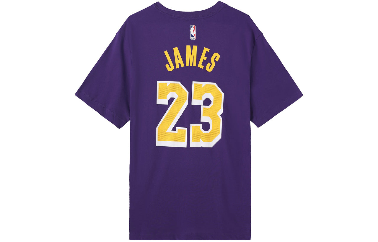 Nike Dri-FIT NBA limited Los Angeles Lakers LeBron James No. 23 Quick Dry Short Sleeve Purple BQ1541-557