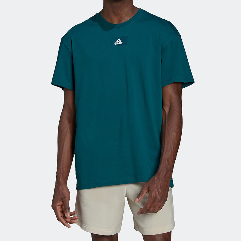 adidas Round Neck Short Sleeve Green HE4356