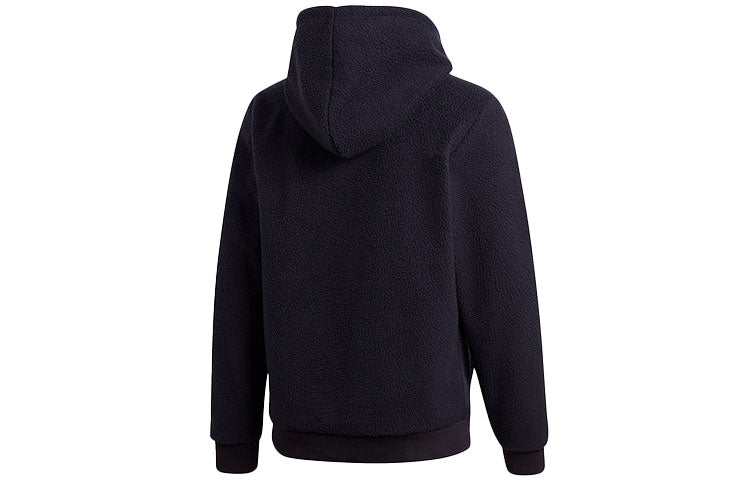 Men's adidas Mh Wntr Bos H Embroidered Logo Solid Color Sports Fleece Black GC7298