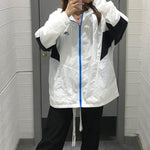 Men's Nike Colorblock Logo Printing Hooded Zipper Jacket White DB5172-100