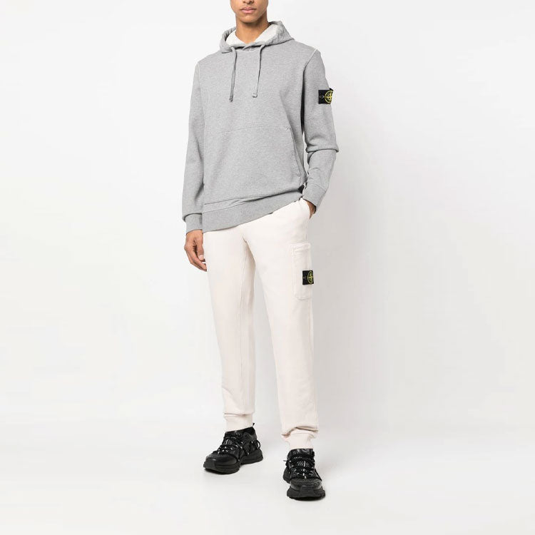 STONE ISLAND Garment Dyed Popover Hoodie 'Grey Marl' 101564151-A0M64