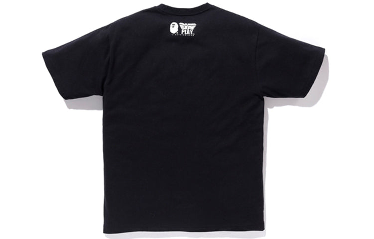 A Bathing Ape x Medicom Toy Camo College Tee 'Black' 1F73-110-907