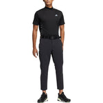 Men's adidas Colorblock Golf Sports Half Turtleneck Short Sleeve Black T-Shirt HA3120