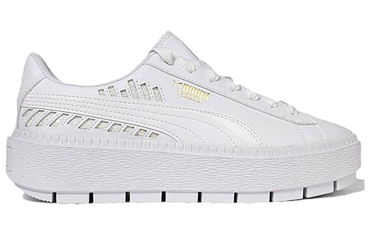 (WMNS) PUMA Platform Trace Metallic C Sneakers White 369170-02