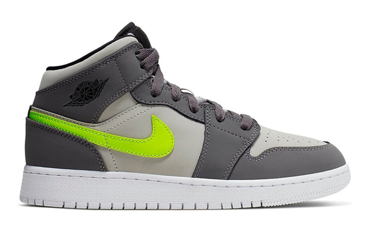 (GS) Air Jordan 1 Mid 'Gun Smoke Volt' 554725-072