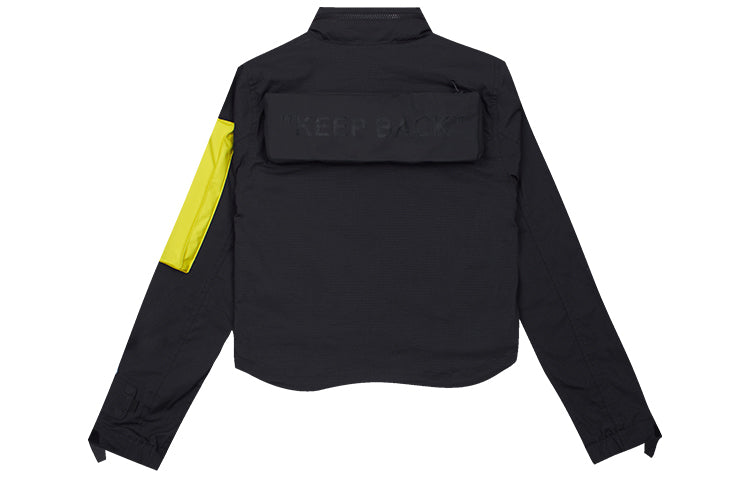 (WMNS) Nike x Off-White Running Jacket 'Black Yellow' BV8041-010