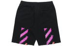 Off-White SS21 Diag Stripe Sweat Shorts Men s Black OMCI006R21FLE0021032