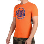 Men's Nike New York Knicks Basketball Alphabet Numeric Round Neck Short Sleeve Orange T-Shirt 870527-820