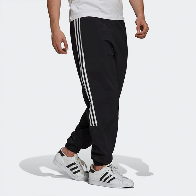 Men's adidas Logo Printing Bundle Feet Loose Sports Pants/Trousers/Joggers Black H41387