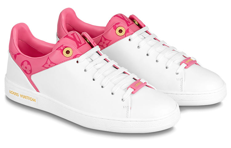 (WMNS) LOUIS VUITTON Front Row Sneakers 'White with Pink Monogram' 1AB1VK