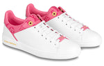(WMNS) LOUIS VUITTON Front Row Sneakers 'White with Pink Monogram' 1AB1VK