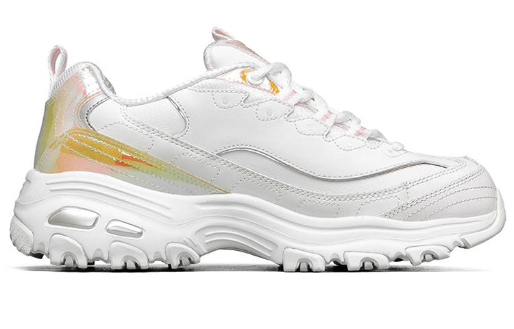 (WMNS) Skechers D'lites 1.0 'White' 149142-WHT