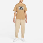 Men's Nike Pattern Printing Round Neck Pullover Short Sleeve Khaki T-Shirt DR5758-258