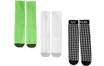 adidas originals x IVY PARK Crossover Contrasting Colors Logo Sports Mid Calf Socks 3 Pairs White / Gray / Green HM2598