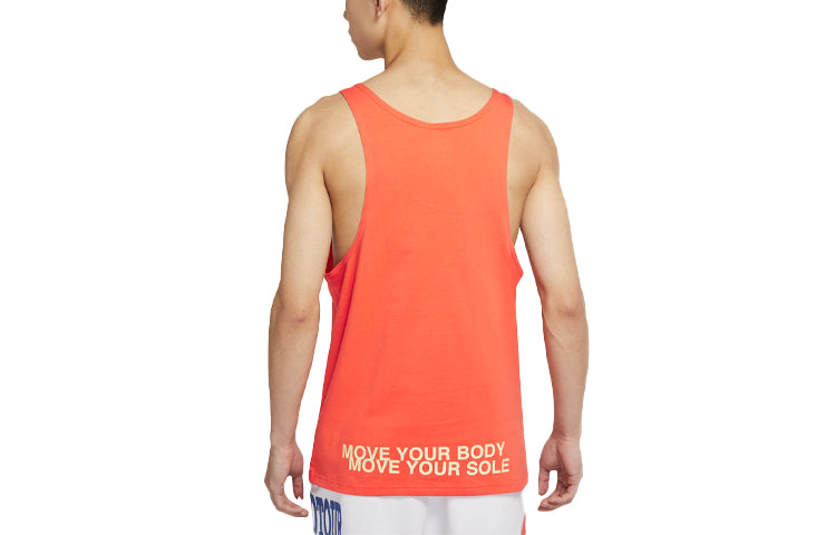 Men's Nike Sportswear Retro Printing Basketball Sports Orange Vest DA0936-842