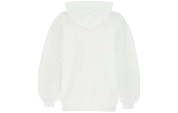 (WMNS) Balenciaga SS21 Logo Printing Hoodie White 641529TJVI69040