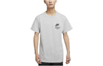Nike Printing Alphabet Logo Round Neck Cotton Short Sleeve Gray DM6428-077