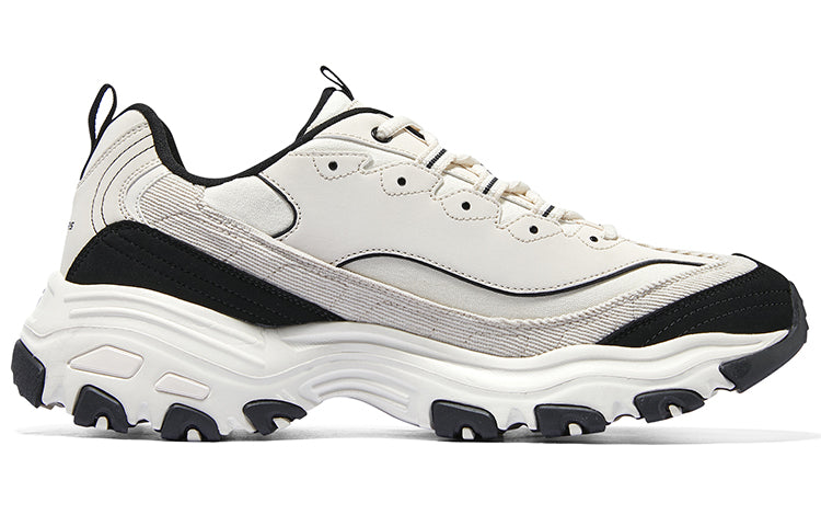 Skechers DLites 1.0 Chunky Shoes 'Beige Black' 894265-NTBK