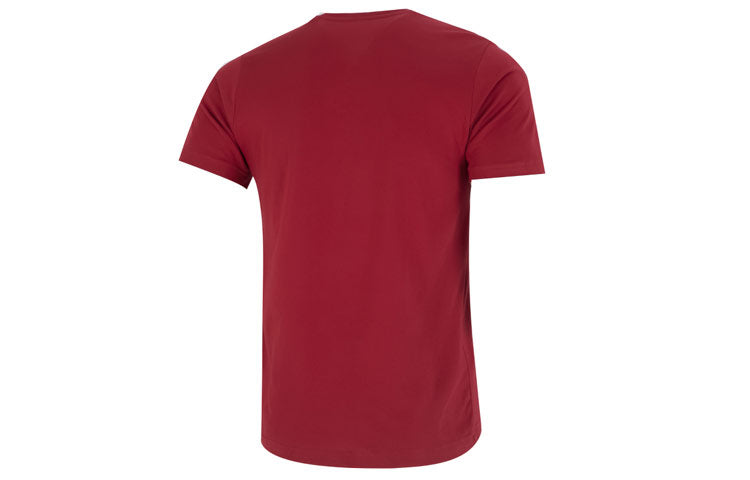Men's adidas Oe Tee Alphabet Pattern Round Neck Short Sleeve Wine Red T-Shirt HD6366