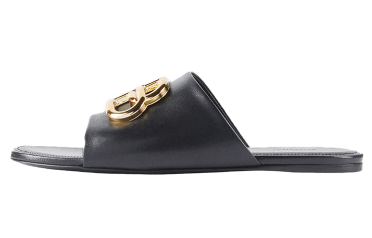 (WMNS) Balenciaga Oval Mules Black 604061WA8F91088